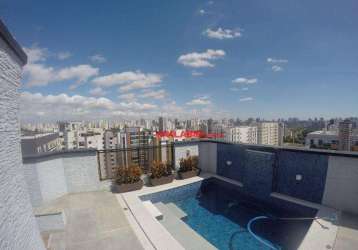 Cobertura com 3 dormitórios à venda, 192 m² por r$ 3.000.000,00 - moema - são paulo/sp