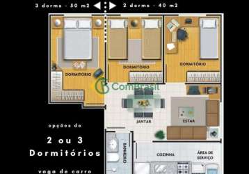 Apartamento com 3 dormitórios, vila nova aparecida, mogi das cruzes