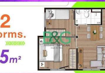 Apartamento com 2 dormitórios à venda, 35 m² por r$ 311.000,00 - mooca - são paulo/sp