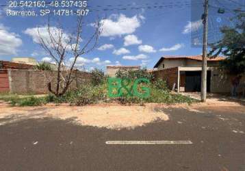 Terreno à venda, 200 m² por r$ 46.330 - mais parque - barretos/sp