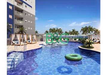 Apartamento com 2 dormitórios à venda, 50 m² por r$ 329.571,00 - jardim marina - mongaguá/sp