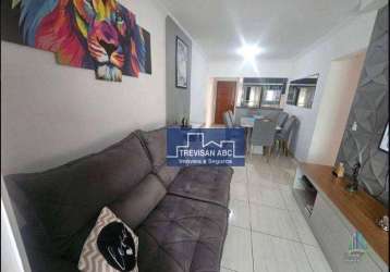 Apartamento com 2 dormitórios à venda, 74 m² - canto do forte - praia grande/sp