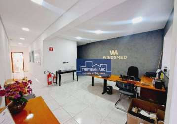 Sobrado comercial à venda - planalto/ sbc , 01 hall de entrada, 03 salas amplas, ar condicionado, câmeras 129m²