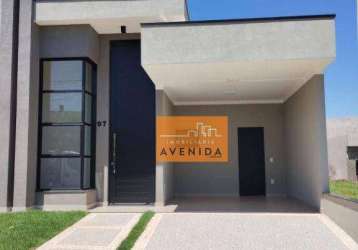 Casa com 3 dormitórios à venda, em condomínio 140 m² por r$ 925.000 - vila monte alegre iv - paulínia/sp