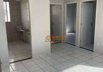 Apartamento com 2 dormitórios à venda, 45 m² por r$ 180.200,00 - pimentas - guarulhos/sp