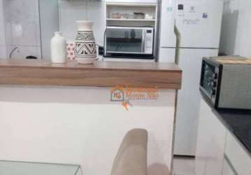 Apartamento com 2 dormitórios à venda, 44 m² por r$ 212.000,00 - água chata - guarulhos/sp