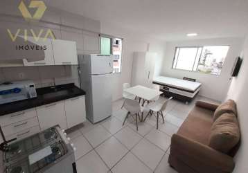 Flat com 1 dormitório para alugar anual, 35 m² por r$ 1.950/mês - tambaú - joão pessoa/pb