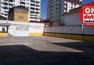 Terreno para alugar, 438 m² por r$ 7.400,00/mês - embaré - santos/sp