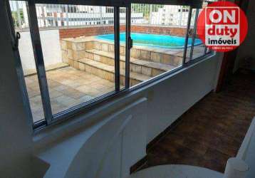 Cobertura com 4 dormitórios à venda, 160 m² por r$ 585.000,00 - parque enseada - guarujá/sp