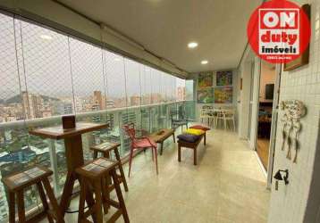 Apartamento com 3 dormitórios à venda, 136 m² por r$ 1.600.000,00 - pompéia - santos/sp