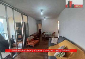 Apartamento de 63m², 2 quartos, 2 vagas, rua coronel melo de oliveira, 417 - perdizes, sweet life