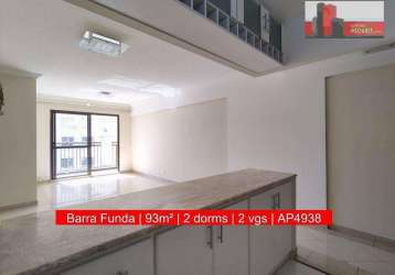 Apartamento r. cônego vicente miguel marino, 275 - barra funda, 93m², 2 dorms, 2 vgs, cores da barra