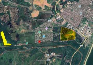 Área com 86. 250 m²  a venda na estrada do dick em gaivotas