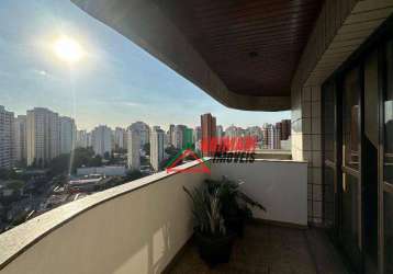 Cobertura com 4 dormitórios à venda, 472 m² por r$ 3.695.000,00 - moema pássaros - são paulo/sp