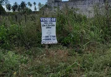 Vende - se 3 lotes conjugados na colônia de férias do pecém  - cada um 12x30