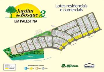 Jardim do bosque ii - lote em palestina-sp com 200 m² estuda parcelamento ou financiamento bancário