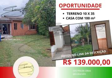 Casa para venda em gravataí, sagrada família, 2 dormitórios, 1 banheiro, 1 vaga