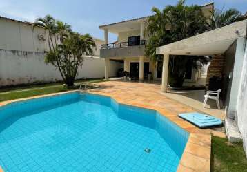 Casa à venda em villa do atlântico, 150 metros da praia, 4/4, 2 suítes, piscina, espaço gourmet