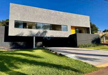 Casa em condomínio fechado com 4 quartos à venda na r. adalberto luís pirola, 1, condomínio terras de canaã, londrina por r$ 3.700.000