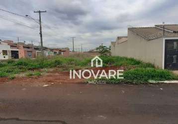 Terreno à venda, 319 m² por r$ 120.000,00 - alto do trindade - itumbiara/go