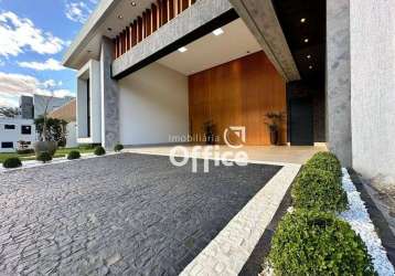 Casa com 4 quartos  à venda, 237 m² por r$ 2.500.000 - condomínio residencial belas artes - anápolis/go