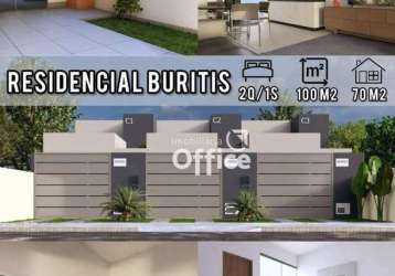 Casa com 2 dormitórios à venda, 70 m² por r$ 240.000,00 - residencial buritis - anápolis/go