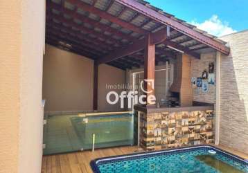 Casa com 3 dormitórios à venda, 170 m² por r$ 460.000,00 - lourdes - anápolis/go