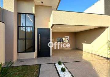 Casa com 3 dormitórios à venda, 137 m² por r$ 500.000,00 - residencial campos do jordão - anápolis/go