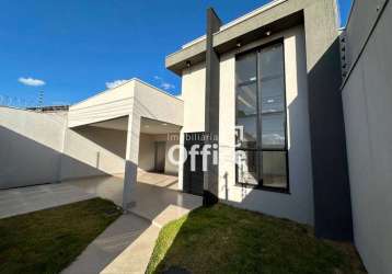 Casa com 3 dormitórios à venda, 135 m² por r$ 500.000,00 - jardim itália - anápolis/go