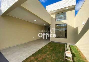 Casa com 3 dormitórios à venda, 114 m² por r$ 445.000,00 - são carlos - anápolis/go