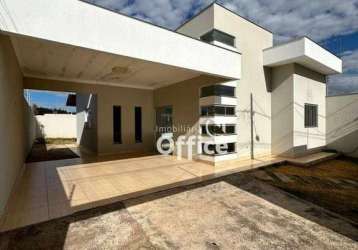 Casa com 2 dormitórios à venda, 190 m² por r$ 400.000,00 - residencial rio jordão - anápolis/go