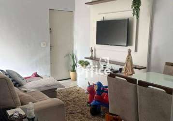 Apartamento com 2 quartos mobiliado à venda, 56 m² por r$ 250.000 - setor sul jamil miguel - anápolis/go