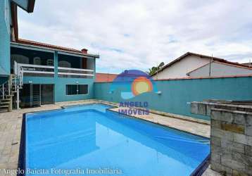 Sobrado com piscina, 4 dormitórios para temporada, 150 m² por r$ 800/dia - estancia sao jose - peruíbe/sp