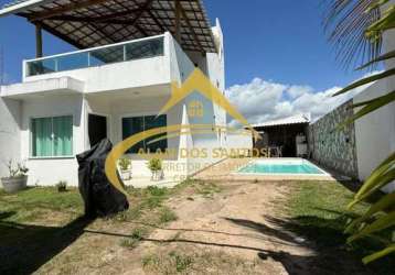 Casa para venda em camaçari, jauá (abrantes), 3 dormitórios, 3 suítes, 4 banheiros, 1 vaga