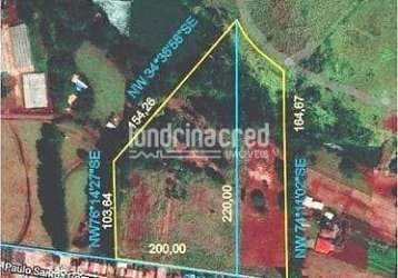 Chácara à venda 30000m², jardim ponta grossa, apucarana - pr