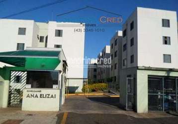 Apartamento à venda 2 quartos, 1 vaga, 42m², jardim ana eliza, cambé - pr | condominio residencial