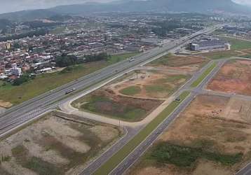 Terreno no loteamento empresarial e residencial com área de lazer marginal da br 101 em palhoça