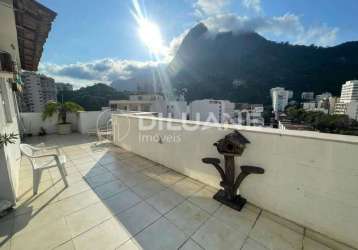 Cobertura com 2 quartos à venda na rua macedo sobrinho, humaitá, rio de janeiro, 130 m2 por r$ 1.400.000