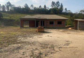 Chácara com casa em construção,3 dormitórios à venda, 2700 m² por r$ 700.000 - encruzilhada de medeiros - barra velha/sc