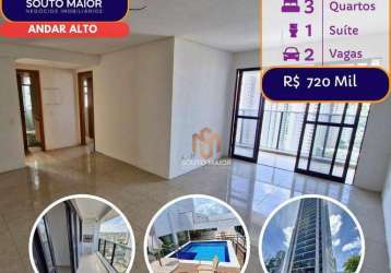 Apartamento com 3 dormitórios à venda, 96 m² por r$ 720.000,00 - rosarinho - recife/pe