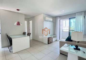 Flat com 2 dormitórios à venda, 55 m² por r$ 550.000,00 - boa viagem - recife/pe