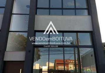 Salão comercial para locação em boituva, centro empresarial castelo branco, 2 banheiros