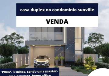 Casa duplex no condomínio sunville