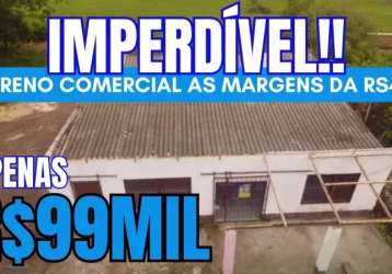 [124880]terreno comercial em santo antônio da patrulha na rs 474 com casa rodovia rs 474 com luz e fibra ótica