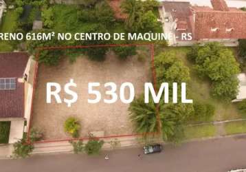 113917 - terreno comercial ou residencial no centro de maquiné rs com 616m²