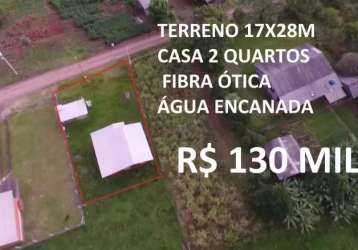 113997 chacrinha ou terreno rural em taquara com casa nova 2 quartos, fibra ótica e água