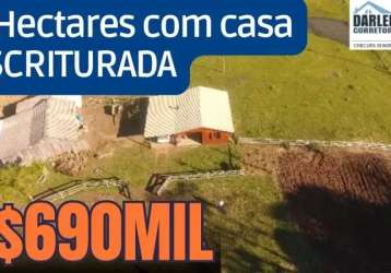 [574] chácara em santo antônio da patrulha 8ha  escritura casa galpão açude pasto roça