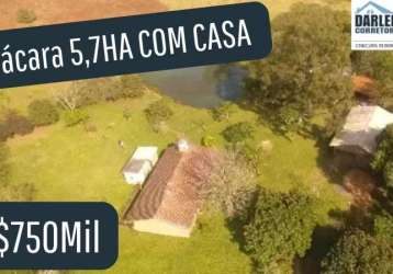 [569]chácara em taquara 5,7ha com casa, pomar, açude, roça e fibra óptica