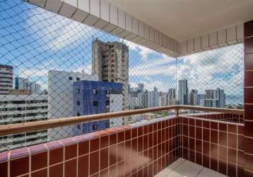 Apartamento com 3 quartos para alugar na rua desembargador joão paes, boa viagem, recife, 110 m2 por r$ 4.500