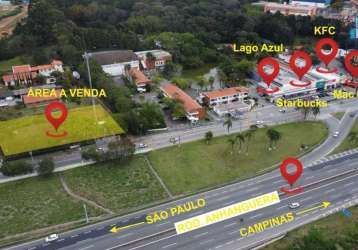 Área em louveira, frente para anhanguera, 3010 m² - r$ 6.850.000 ou aluguel por r$ 18.000,00.